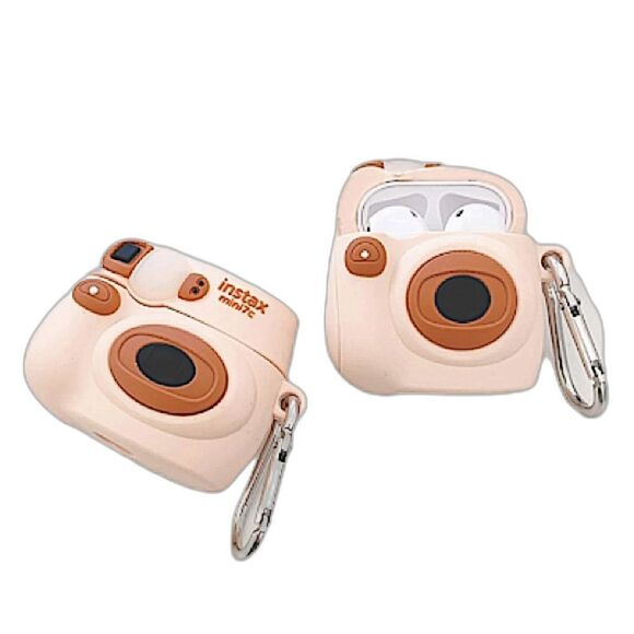Earphone Case Silicone Compatible with AirPods, Cute Camera Design - Picture 2 of 3